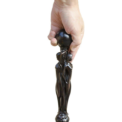 Unique Wooden Hand Carved Twin Nymph Gentleman's Cane