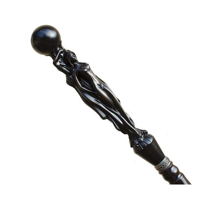 Unique Wooden Hand Carved Twin Nymph Gentleman's Cane