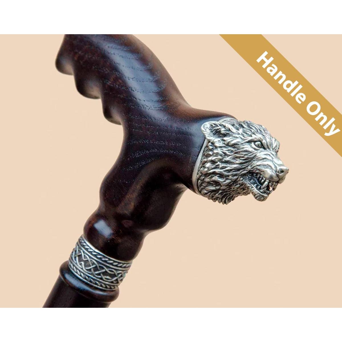 Wolf Handle Walking Cane Handles