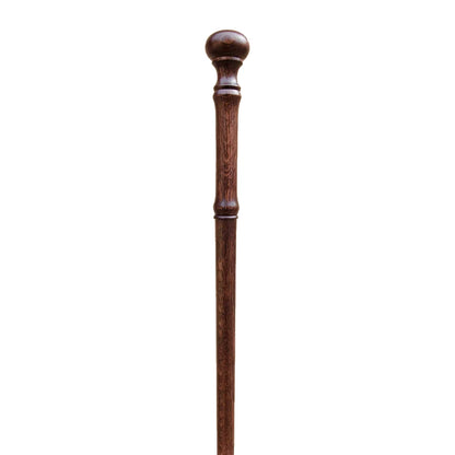 Hand-Carved Solid Oak Ball Knob Walking Cane