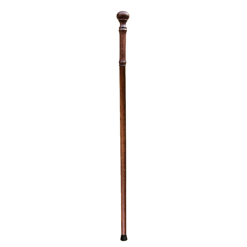 Hand-Carved Solid Oak Ball Knob Walking Cane