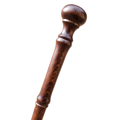 Hand-Carved Solid Oak Ball Knob Walking Cane