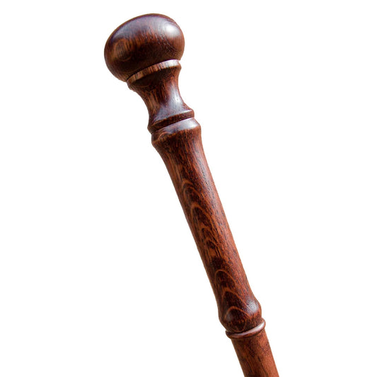 Hand-Carved Solid Oak Ball Knob Walking Cane