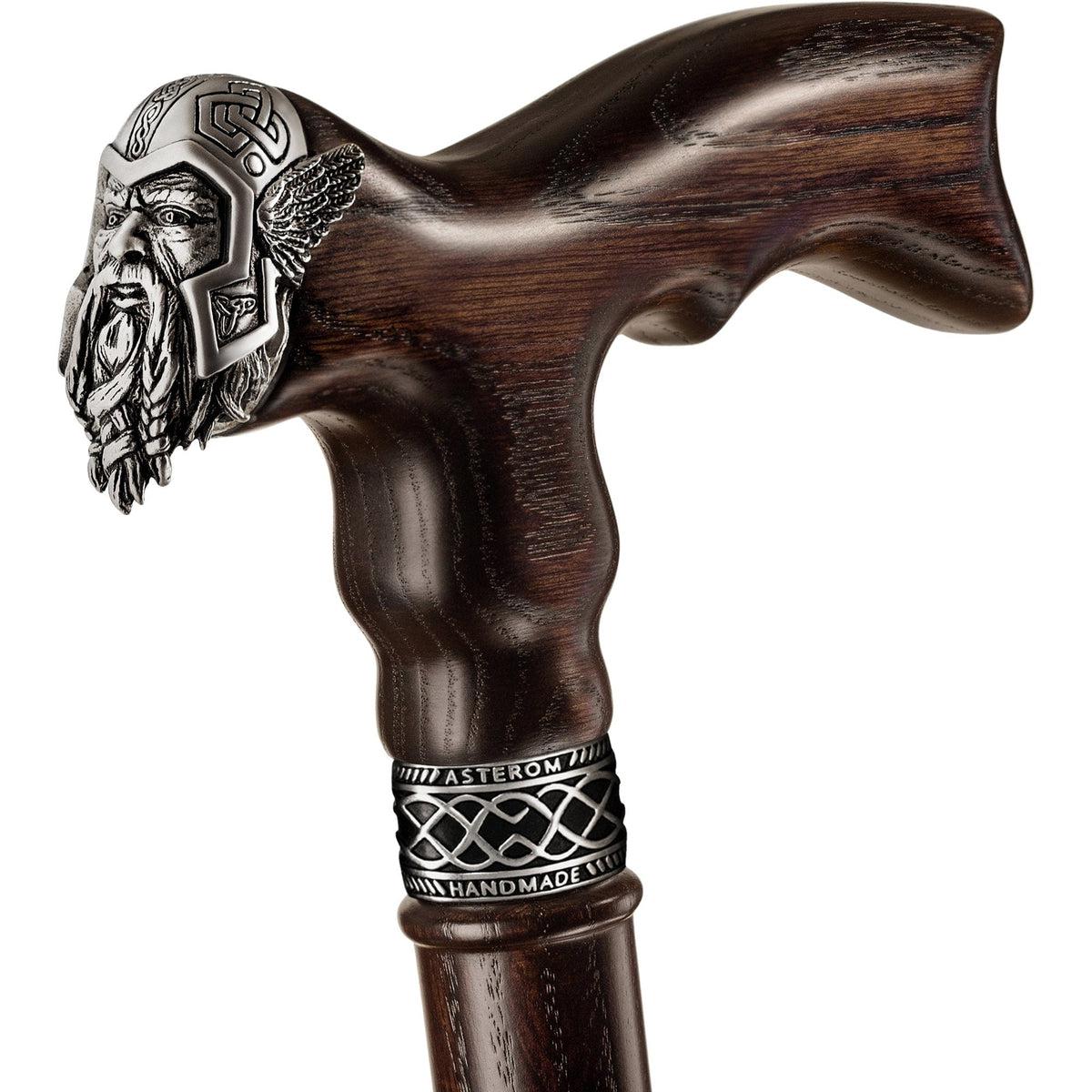 Cool Wooden Viking Walking Stick - Custom Badass Cane
