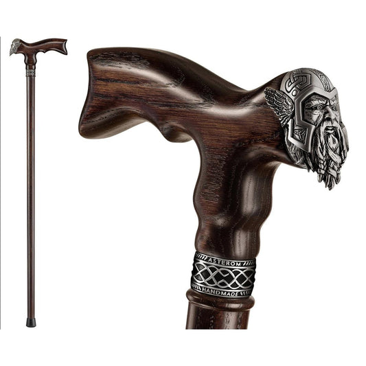 Cool Wooden Viking Walking Stick - Custom Badass Cane