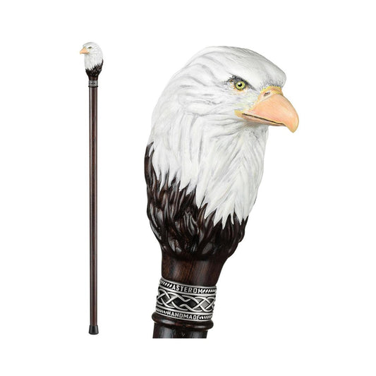 Custom Carved Wooden Eagle Knob Cane or Walking stick