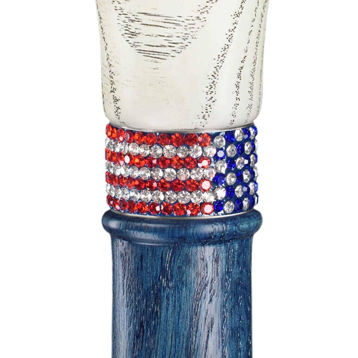 Custom Veterans or Patriots Wooden American Flag Walking Cane or Stick