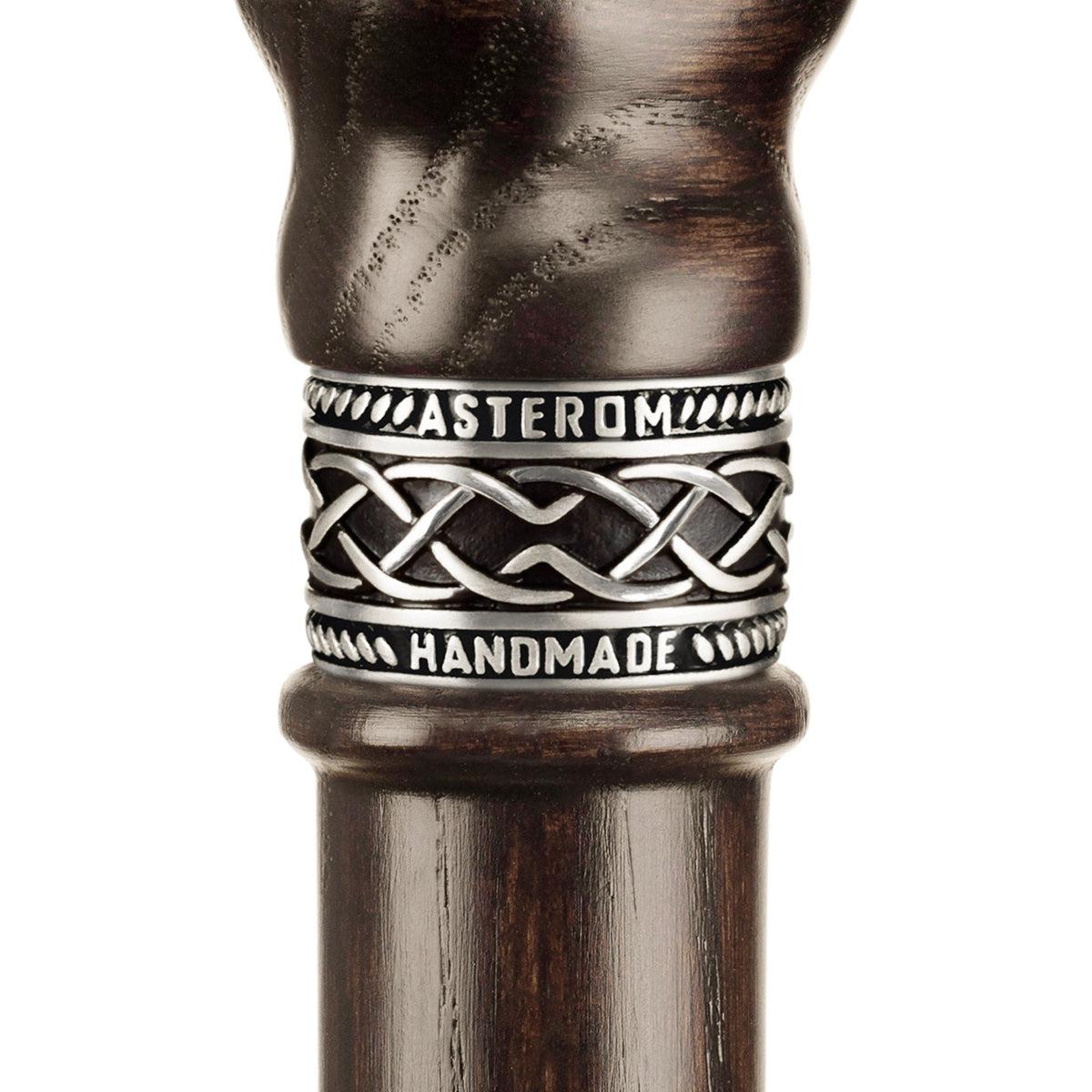 Fashionable Custom Hand Carved Oak Wooden Bear Head Cane or Walking Stick