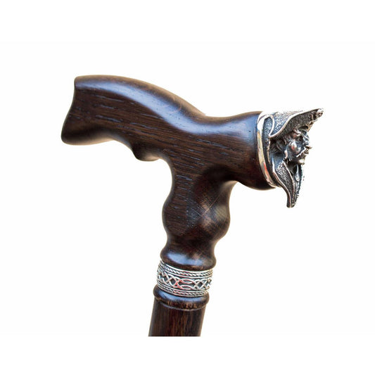 Fashionable Custom Wooden Pirate Cane or Walking Stick
