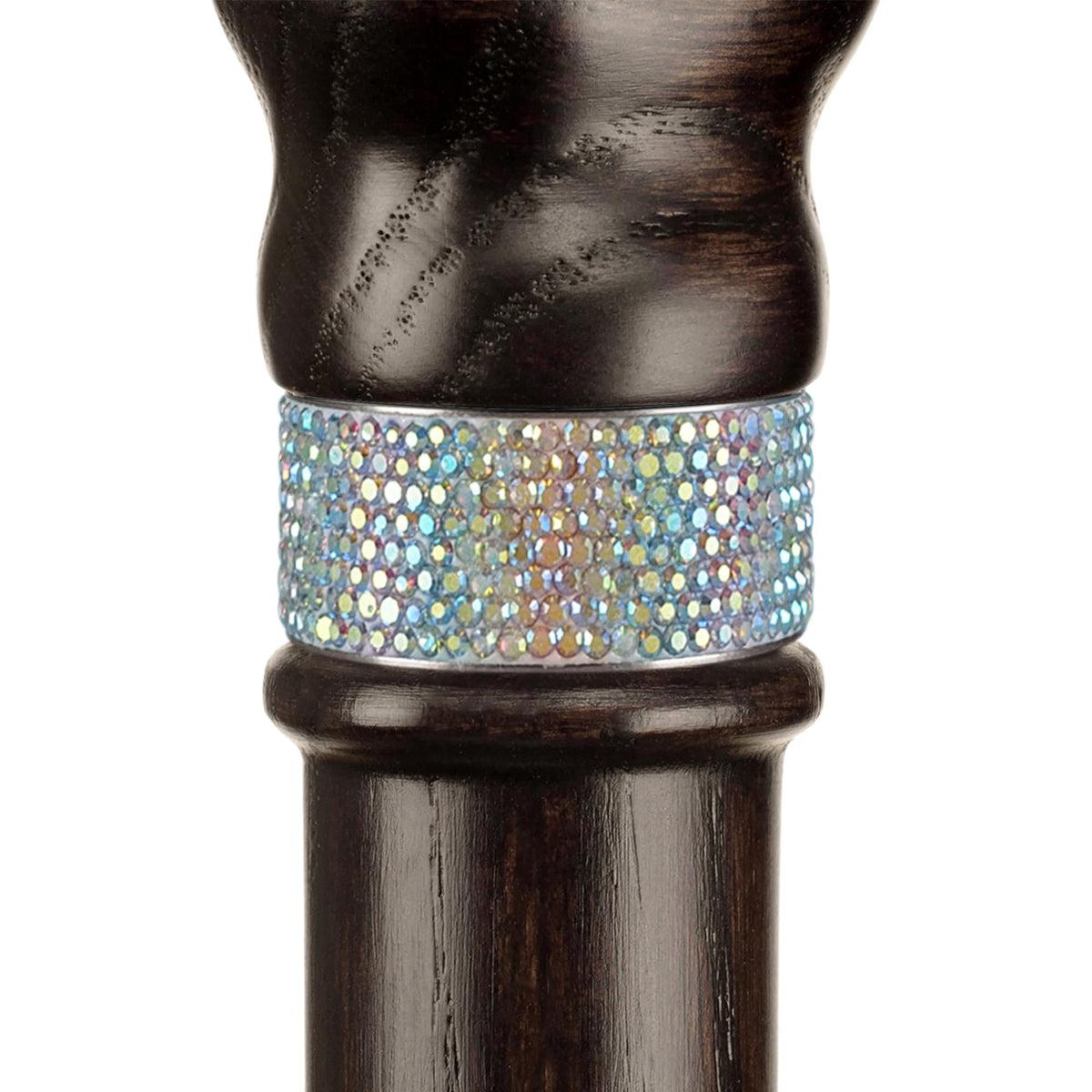 Fashionable Custom Wooden Walking Cane For Women With Rhinestones