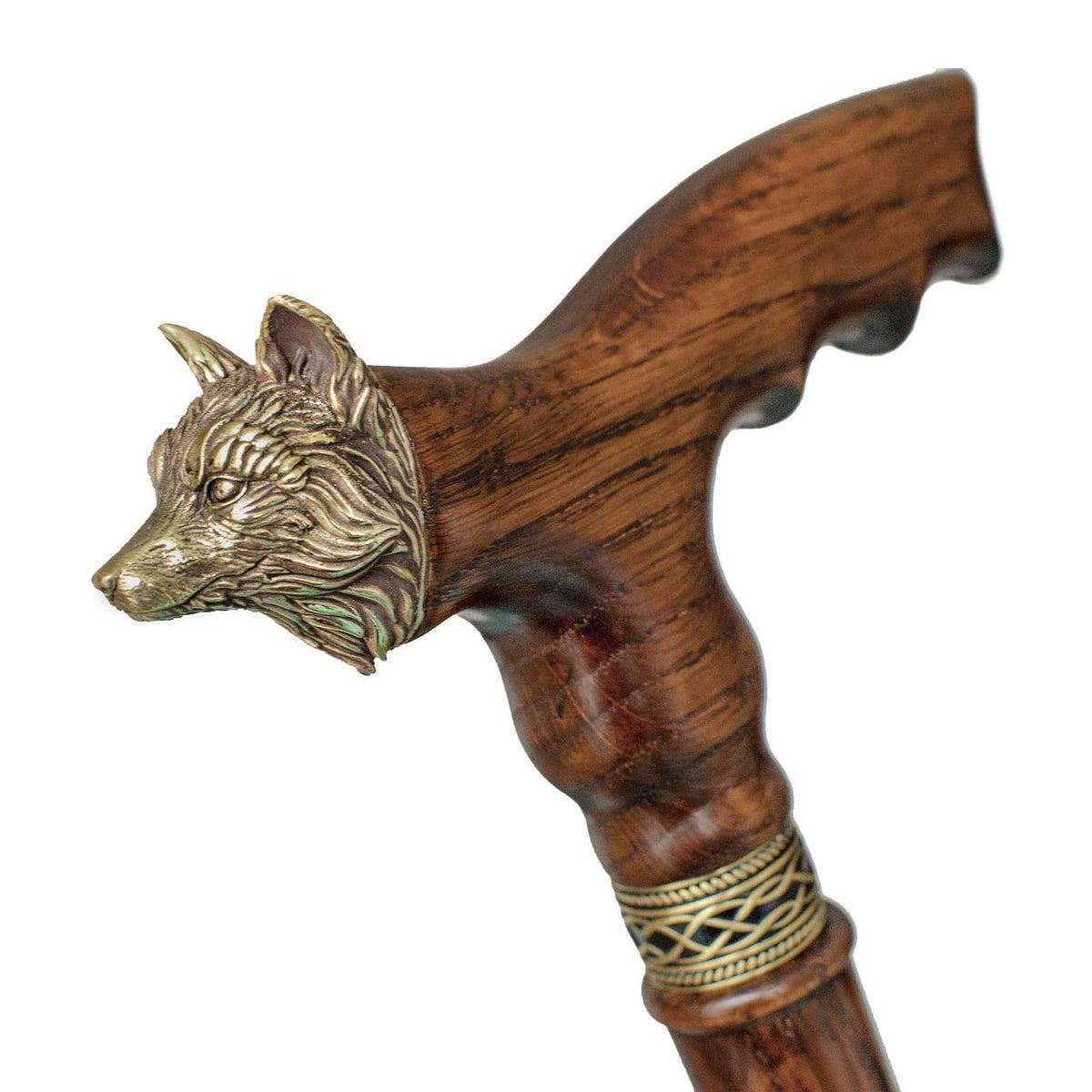 Fashionable Wooden Custom Fox Head Walking Cane or Stick
