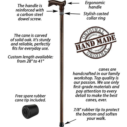 Fashionable Wooden Vintage Walking Cane For Men and Women