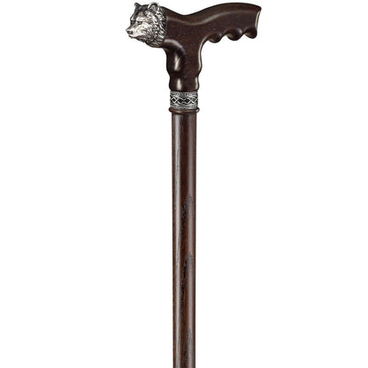 Stylish Custom Wooden Grizzly Bear Walking Cane or Stick