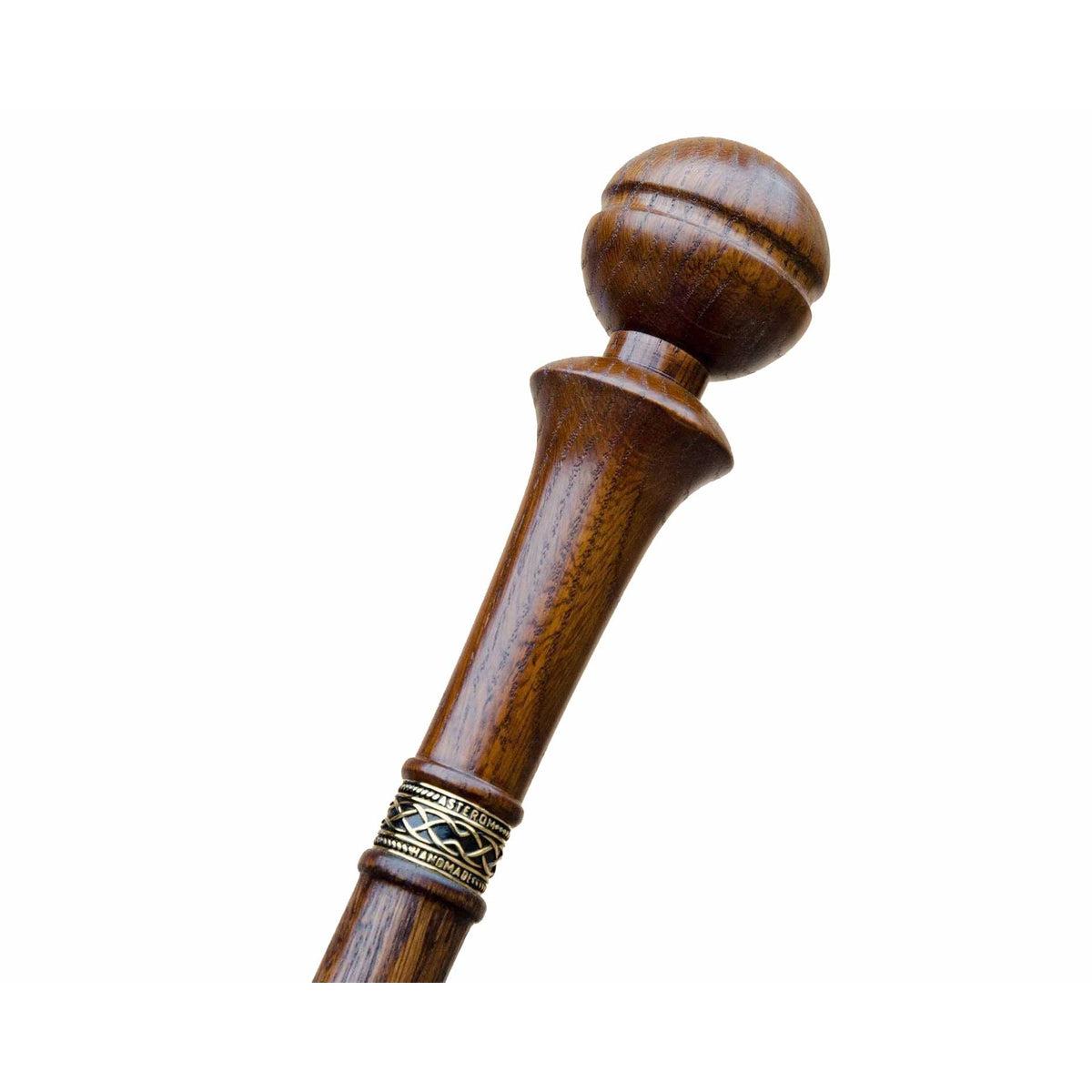 Unique Custom Made 2 Piece Solid Oak Knob Walking Stick or Cane