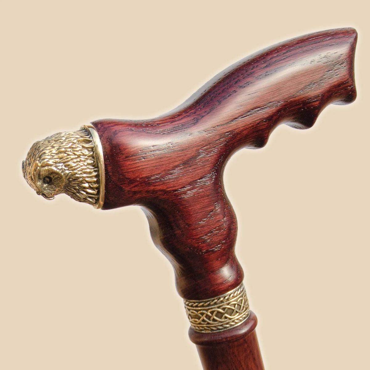 Unique Custom Solid Wood Owl Cane Or Walking Stick