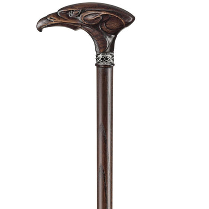 Wooden Eagle Head Cane Hand Carved Walking Stick